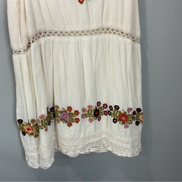 Tularosa Floral Embroidered Sleeveless London Slip Mini Dress Women's small D82 - Picture 9 of 11